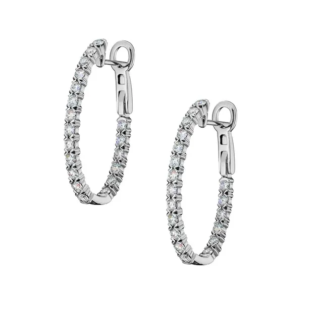 Серьги из золота 585 с бриллиантом