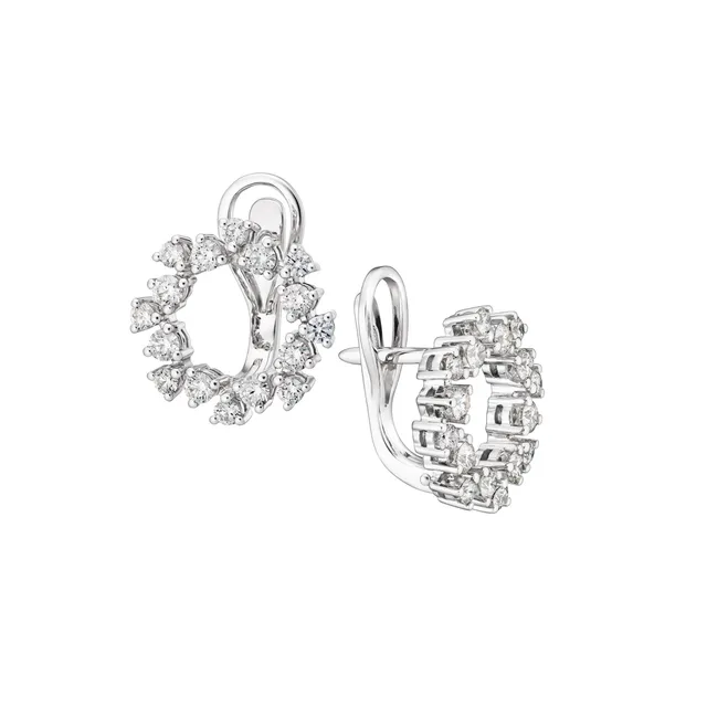 Серьги из золота 585 с бриллиантом