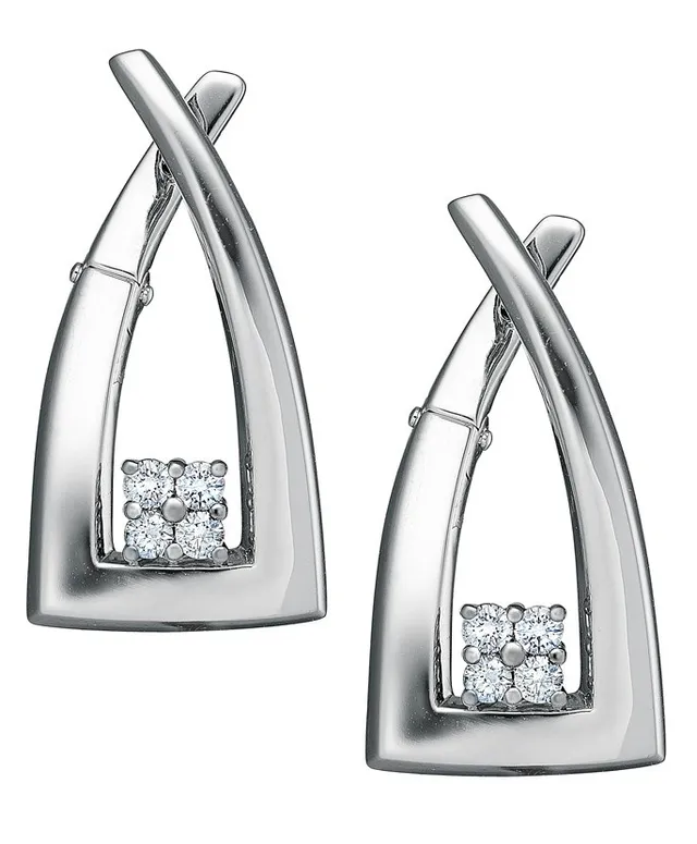 Серьги из золота 585 с бриллиантом