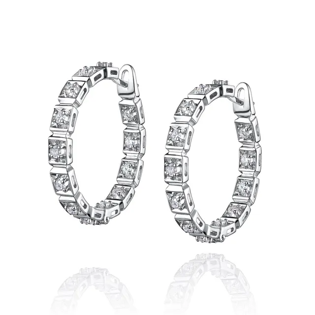Серьги из золота 585 с бриллиантом