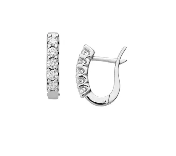 Серьги из золота 585 с бриллиантом