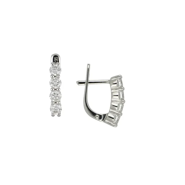 Серьги из золота 585 с бриллиантом