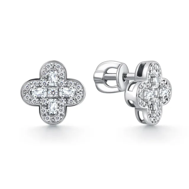 Серьги из золота 585 с бриллиантом
