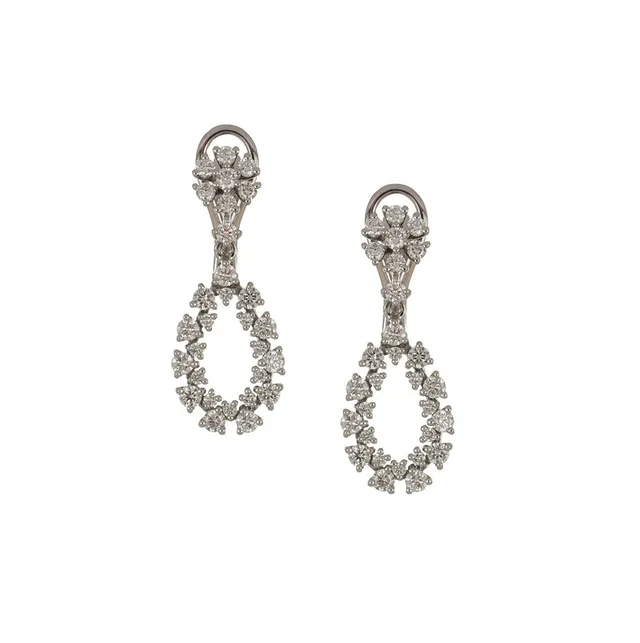 Серьги из золота 585 с бриллиантом