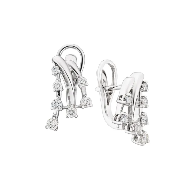 Серьги из золота 585 с бриллиантом