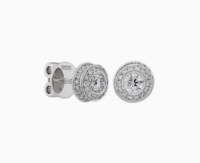 Серьги из золота 750 с бриллиантом