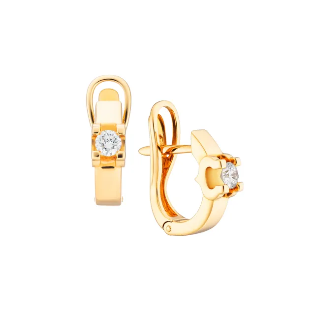 Серьги из золота 585 с бриллиантом