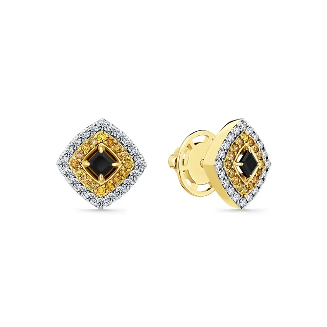 Серьги из золота 585 с бриллиантом