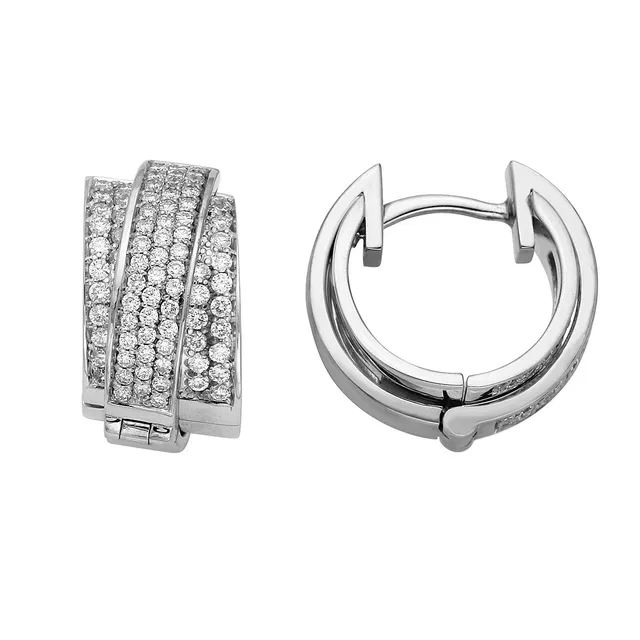 Серьги из золота 585 с бриллиантом