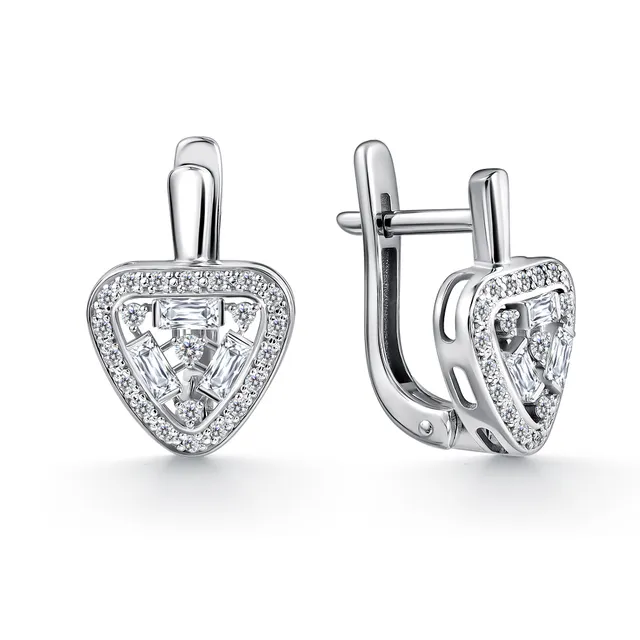 Серьги из золота 585 с бриллиантом