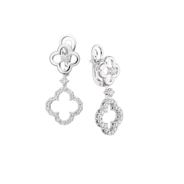 Серьги из золота 585 с бриллиантом